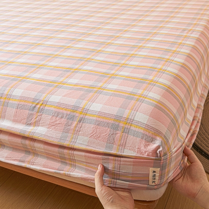 91家纺网 家纺一手货源 找家纺 （总）芬晴家纺 2024新款全棉色织防水床笠大床款