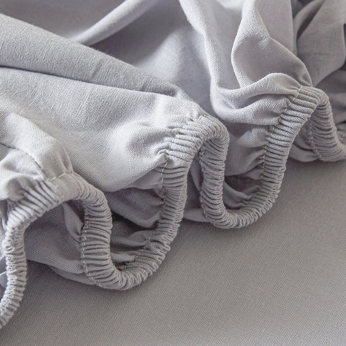 91家纺网 家纺一手货源 找家纺 芬晴家纺 2024新款全棉色织防水床笠大床款 防水-浅灰