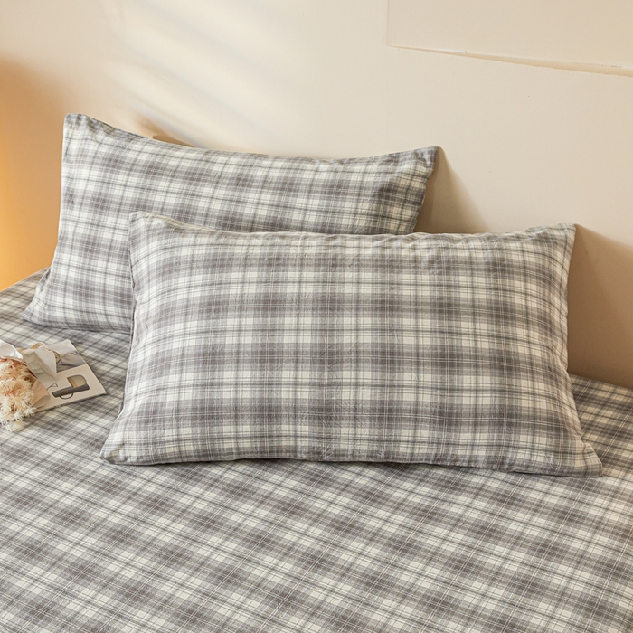 91家纺网 家纺一手货源 找家纺 芬晴家纺 2024新款全棉色织防水床笠大床款 防水-光年灰