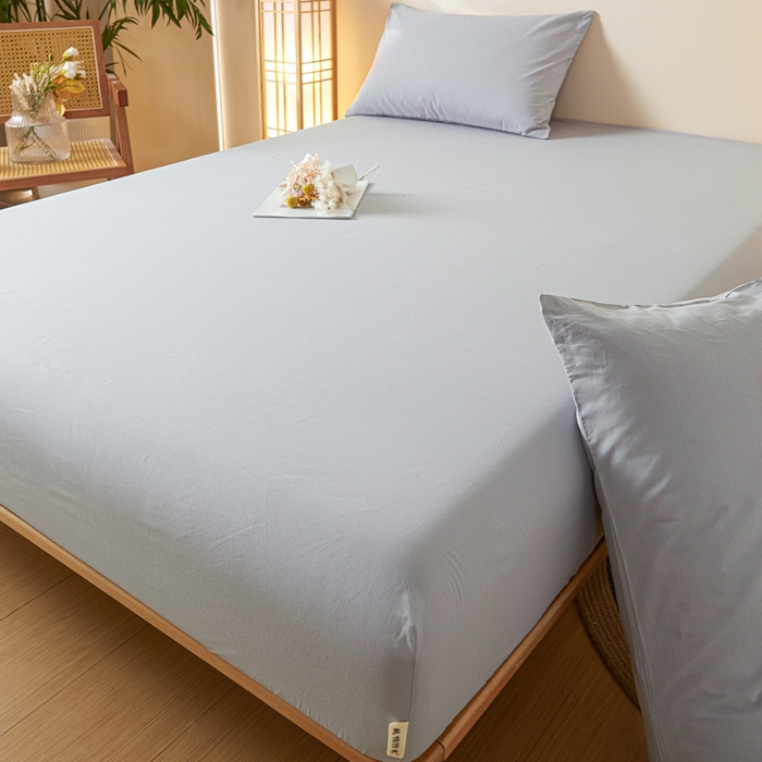 91家纺网 家纺一手货源 找家纺 芬晴家纺 2024新款全棉色织防水床笠大床款 防水-浅灰