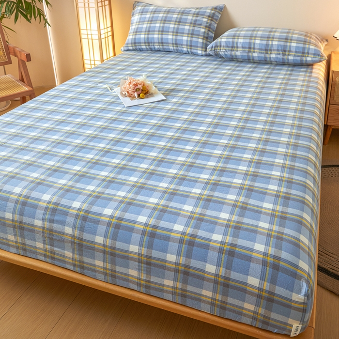 91家纺网 家纺一手货源 找家纺 芬晴家纺 2024新款全棉色织防水床笠大床款 防水-简兮兰