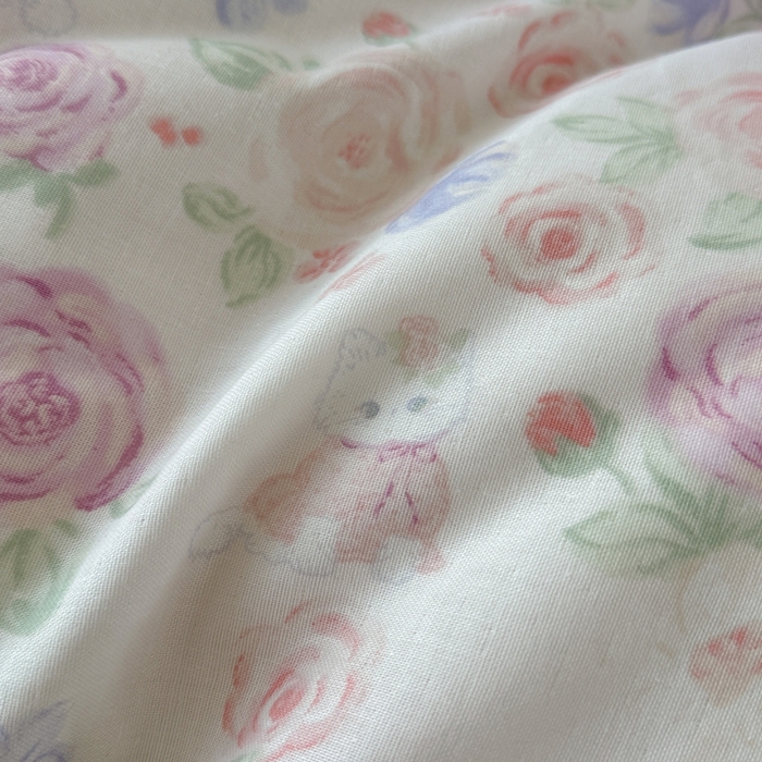 91家纺网 家纺一手货源 找家纺 柚子YOUTH 2024新款全棉双层纱豆豆婴儿绒床盖四件套 花园小猫