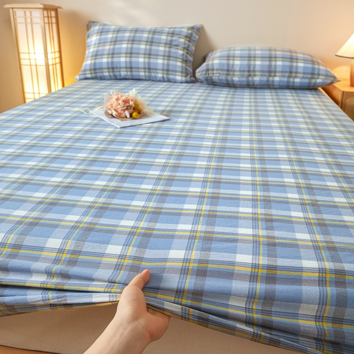 91家纺网 家纺一手货源 找家纺 芬晴家纺 2024新款全棉色织防水床笠大床款 防水-简兮兰