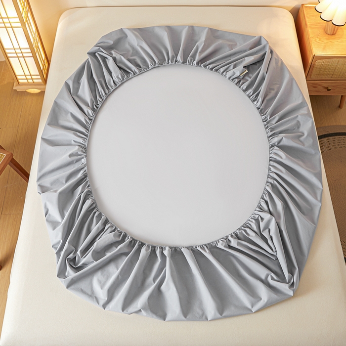 91家纺网 家纺一手货源 找家纺 芬晴家纺 2024新款全棉色织防水床笠大床款 防水-浅灰