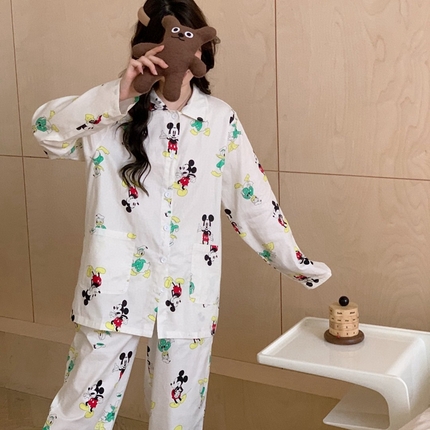 91家纺网 家纺一手货源 找家纺 （总）妍景 2024新款纯棉米奇唐老鸭家居服-82856