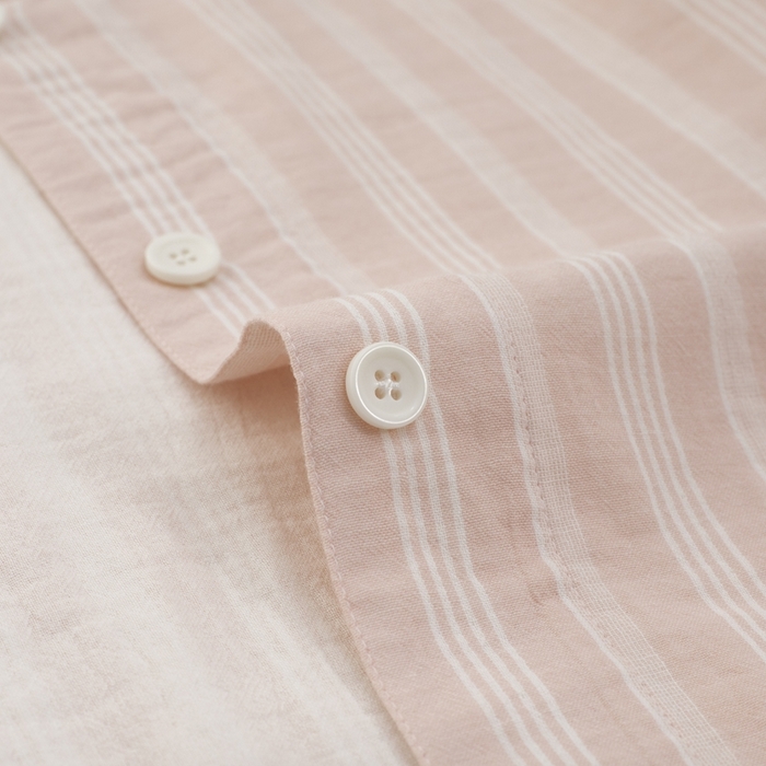 91家纺网 家纺一手货源 找家纺 玖弘家居 2024新款家居服系列-粉色条纹系列 粉条纹七分袖七分裤