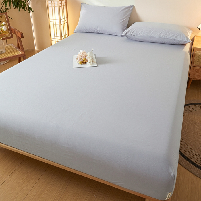 91家纺网 家纺一手货源 找家纺 芬晴家纺 2024新款全棉色织防水床笠大床款 防水-浅灰