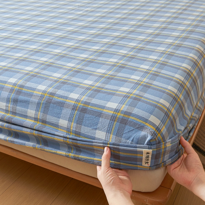 91家纺网 家纺一手货源 找家纺 芬晴家纺 2024新款全棉色织防水床笠大床款 防水-简兮兰