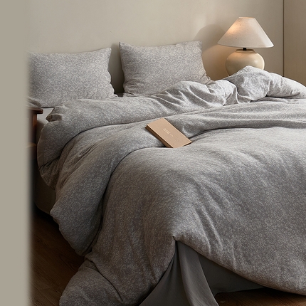 子和家居 2024新款全棉加厚款色织提花四件套 邂逅银币灰