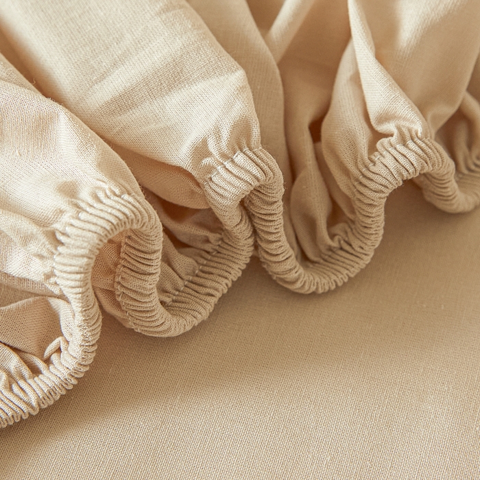 91家纺网 家纺一手货源 找家纺 芬晴家纺 2024新款全棉色织防水床笠大床款 防水-卡其