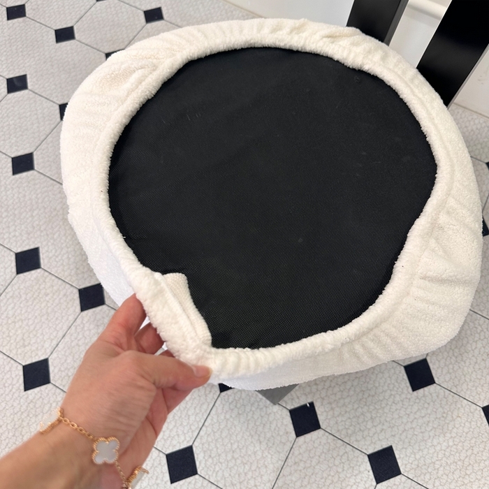 91家纺网 家纺一手货源 找家纺 逐日沙发套 2024新款云朵绒纯色凳子套 云朵绒凳子套-奶白色