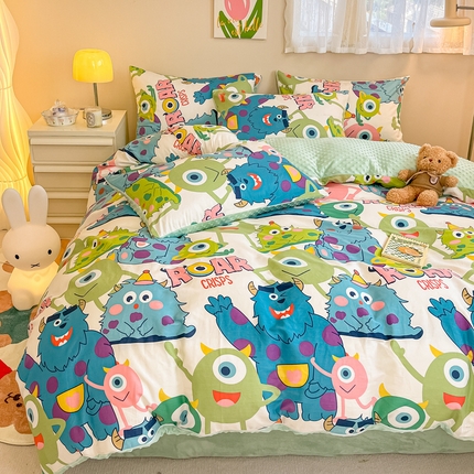 91家纺网 家纺一手货源 找家纺 （总）女子家纺 2024新款加厚保暖全棉加豆豆绒四件套