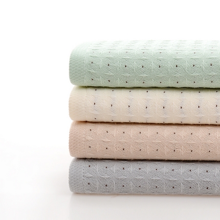 91家纺网 家纺一手货源 找家纺 （总）彩虹毛巾 2024新款无印风纱布华夫格毛巾方巾浴巾组合