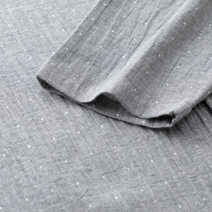 91家纺网 家纺一手货源 找家纺 玖弘家居 2025新款家居服系列-波点系列【控价 抖音79.9  视频号  89.9   小红书  89.9】 波点灰男长袖长裤