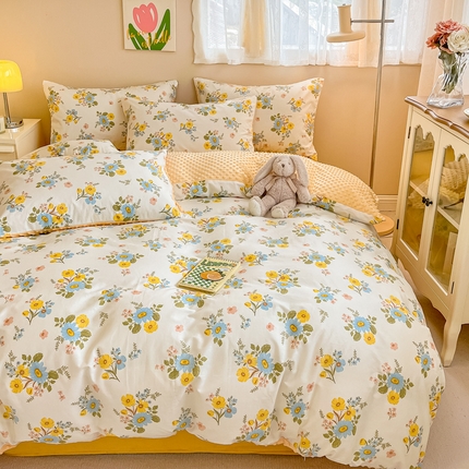 91家纺网 家纺一手货源 找家纺 （总）女子家纺 2024新款加厚保暖全棉加豆豆绒四件套