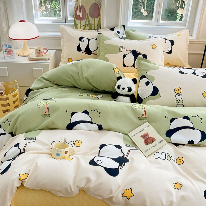 91家纺网 家纺一手货源 找家纺 世爵 2025新款磨毛印花单被套 活力熊