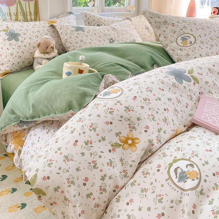 91家纺网 家纺一手货源 找家纺 世爵 2025新款磨毛印花单被套 小家碧玉