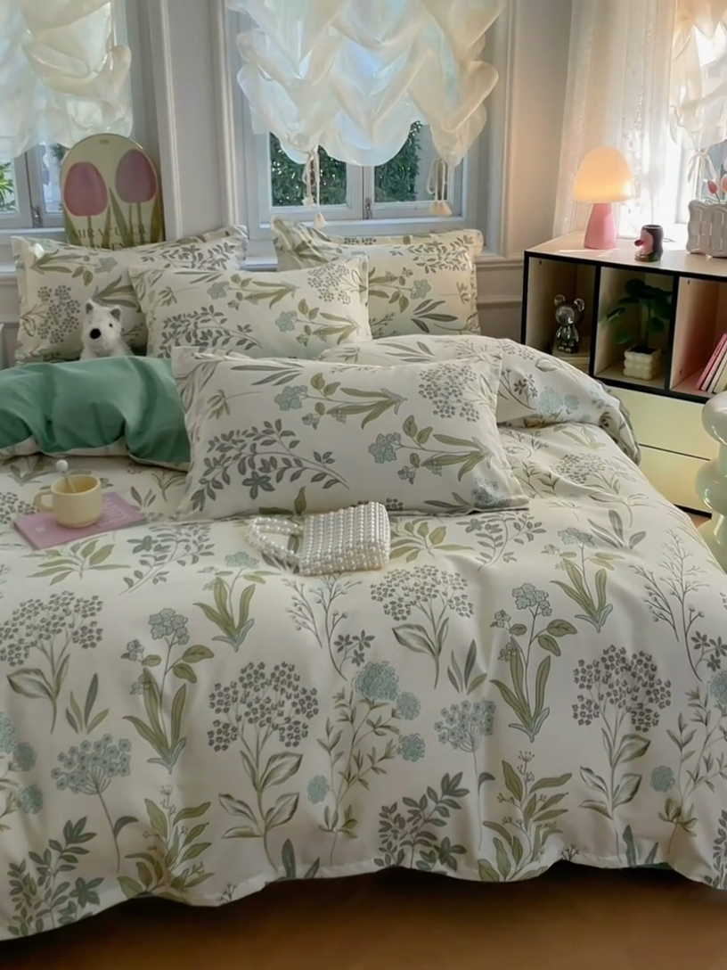 91家纺网 家纺一手货源 找家纺 世爵 2025新款磨毛印花单被套 山谷兰草