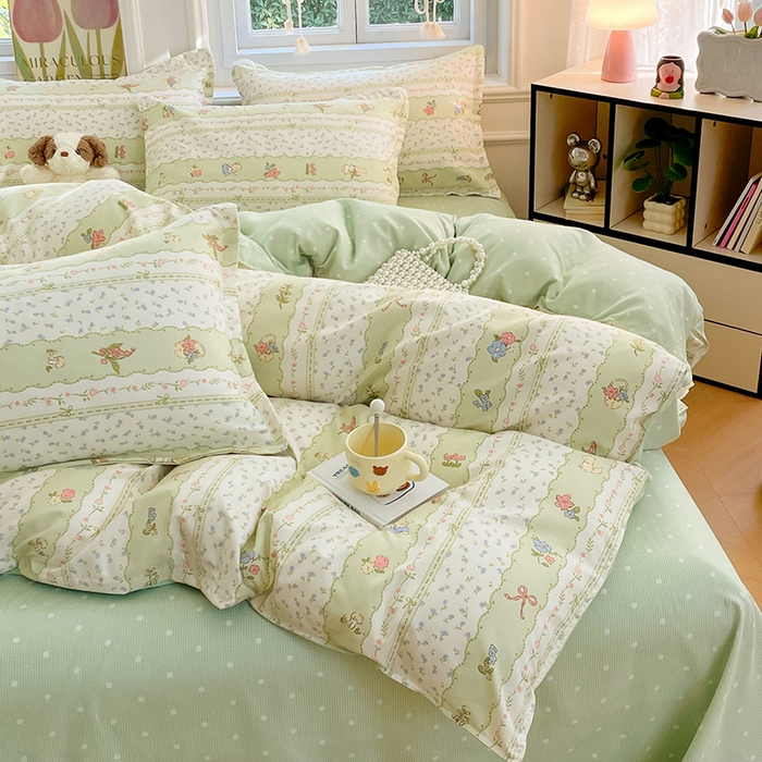 91家纺网 家纺一手货源 找家纺 世爵 2025新款磨毛印花单被套 采薇