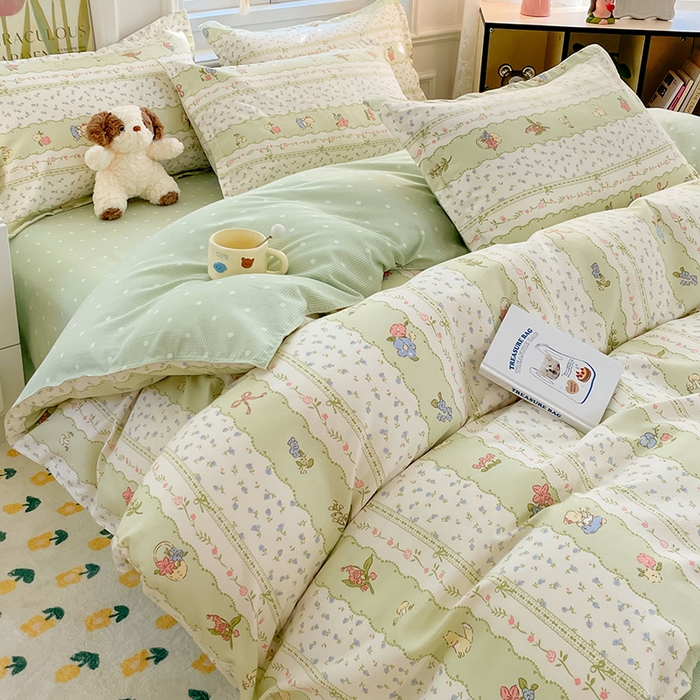 91家纺网 家纺一手货源 找家纺 世爵 2025新款磨毛印花单被套 采薇