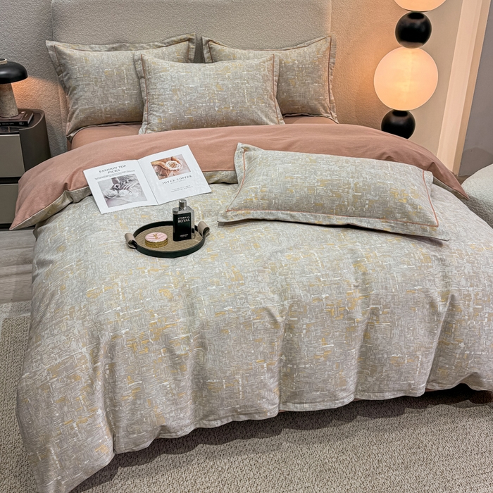 91家纺网 家纺一手货源 找家纺 优品阁 2024新款亲肤舒适全棉磨毛四件套学生三件套系列 艾尔咖