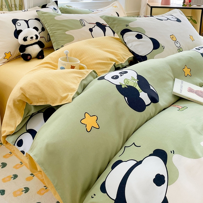 91家纺网 家纺一手货源 找家纺 世爵 2025新款磨毛印花单被套 活力熊