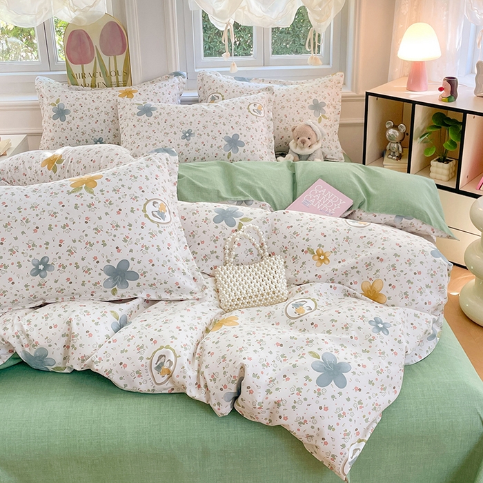 91家纺网 家纺一手货源 找家纺 世爵 2025新款磨毛印花单被套 小家碧玉