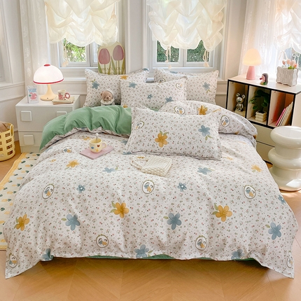 世爵 2025新款磨毛印花单被套 小家碧玉