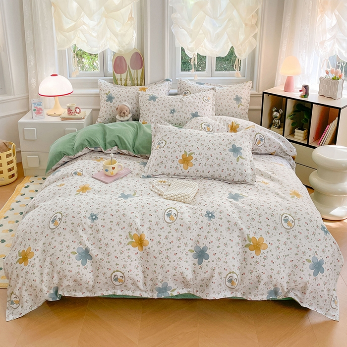 91家纺网 家纺一手货源 找家纺 世爵 2025新款磨毛印花单被套 小家碧玉