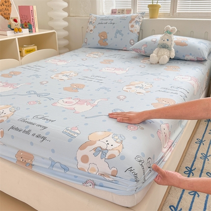 多品家纺 2024新款超柔水洗棉ins风单品床笠 梦幻星球