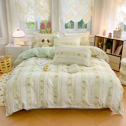 世爵 2025新款磨毛印花单被套 采薇