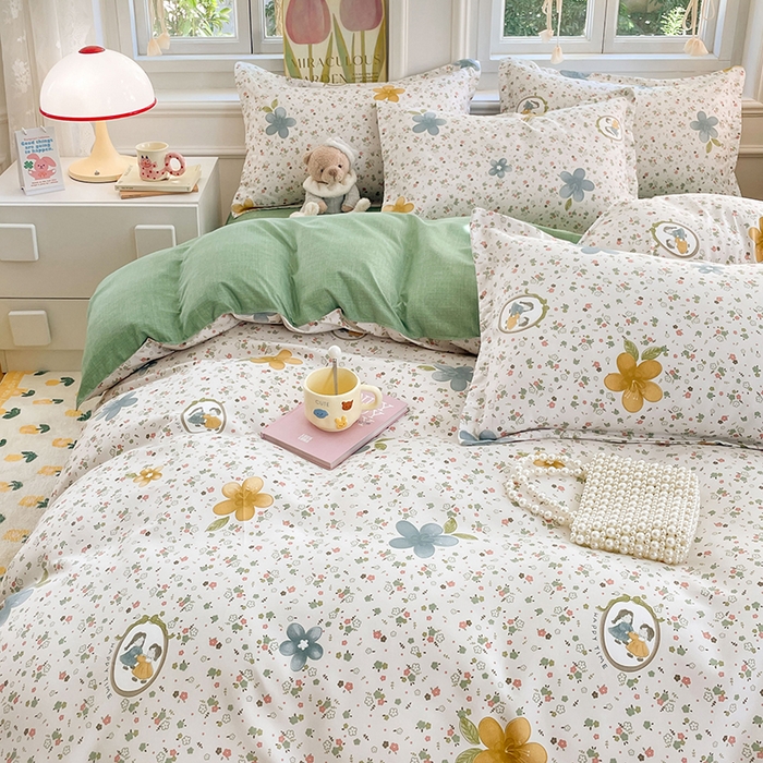 91家纺网 家纺一手货源 找家纺 世爵 2025新款磨毛印花单被套 小家碧玉