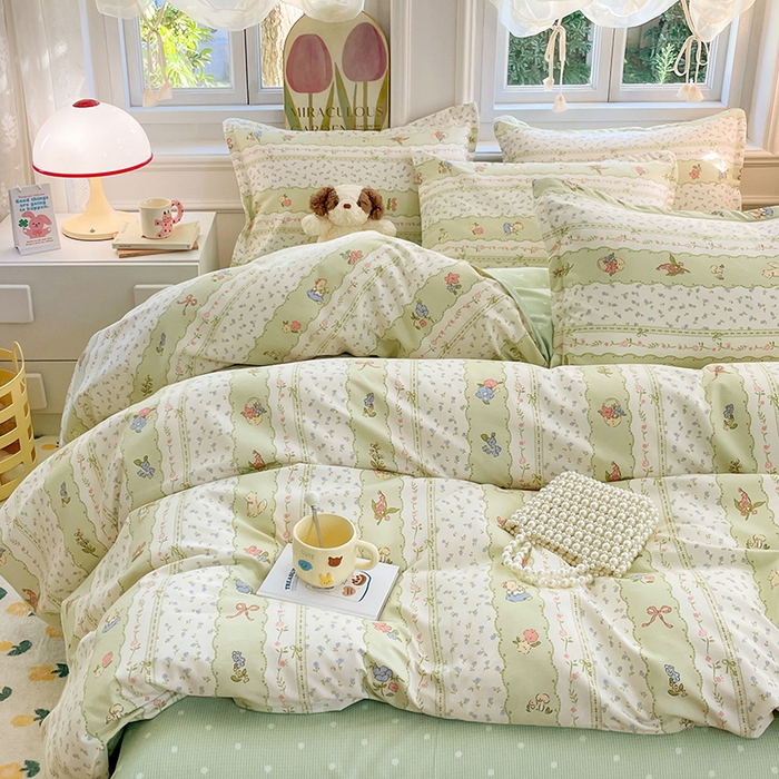 91家纺网 家纺一手货源 找家纺 世爵 2025新款磨毛印花单被套 采薇