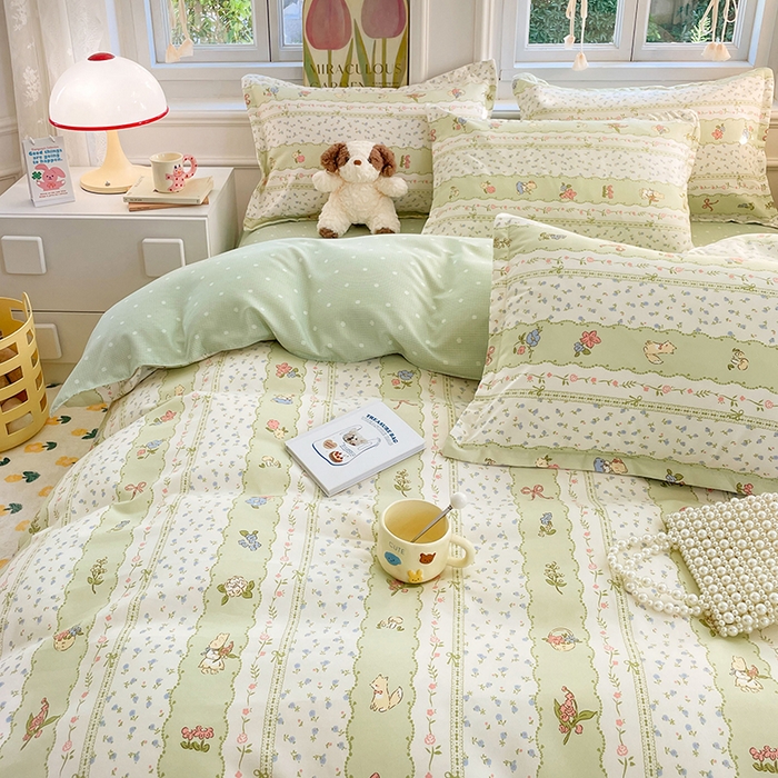 91家纺网 家纺一手货源 找家纺 世爵 2025新款磨毛印花单被套 采薇