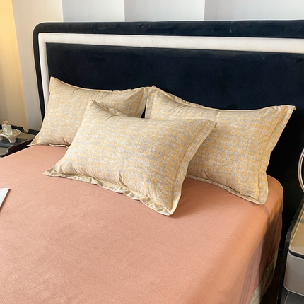 大吉 2024新款全棉磨毛单枕套印象-咖