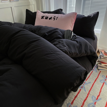 91家纺网 家纺一手货源 找家纺 （总）阿曼达 2024最新款奶fufu-ins博主风纯色、混搭、双色软软糯糯亲肤透气水洗m四件套（软糯舒适，非市场普通面料！！！）