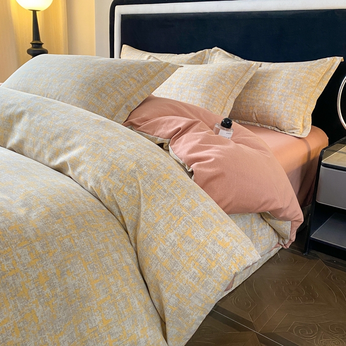 91家纺网 家纺一手货源 找家纺 大吉  2024新款加厚喷气全棉磨毛被套印象-咖