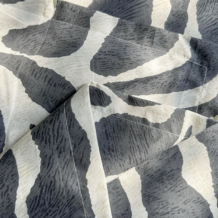 91家纺网 家纺一手货源 找家纺 梵巢家纺 2025新款芦荟棉四件套和单品印花四件套 床笠款四件套斑马纹