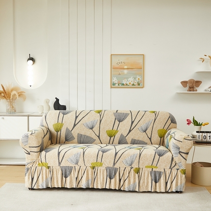 飞翔家纺 2024新款花边裙摆沙发套 裙摆-蒲公英