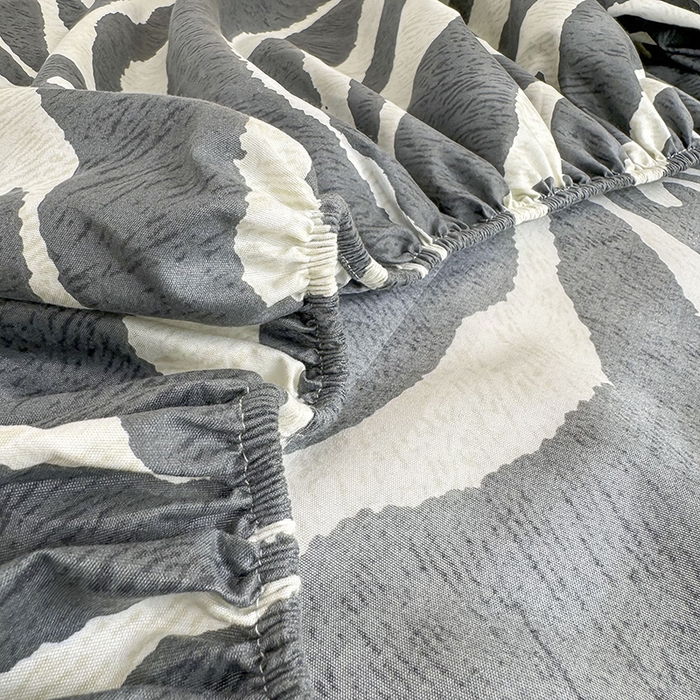 91家纺网 家纺一手货源 找家纺 梵巢家纺 芦荟棉床笠单床笠，外贸跨境单床笠磨毛床笠印花床笠床笠三件套斑马纹