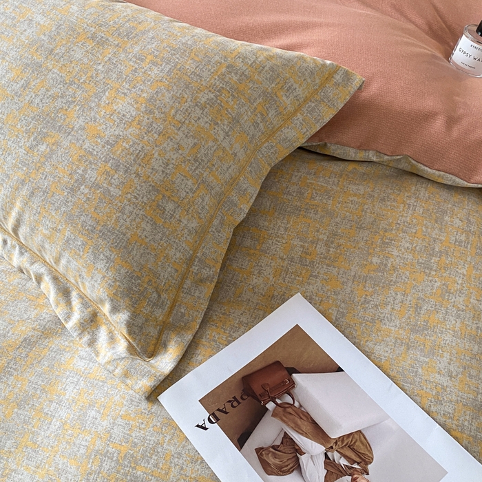 91家纺网 家纺一手货源 找家纺 大吉 2024新款全棉磨毛单枕套印象-咖