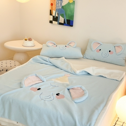 91家纺网 家纺一手货源 找家纺 （总）黛舒家居 2024新款三利欧贴布绣花毛毯