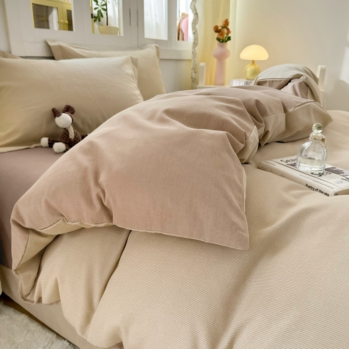 91家纺网 家纺一手货源 找家纺 优品阁 2024新款全棉磨毛四件套 邦尼咖