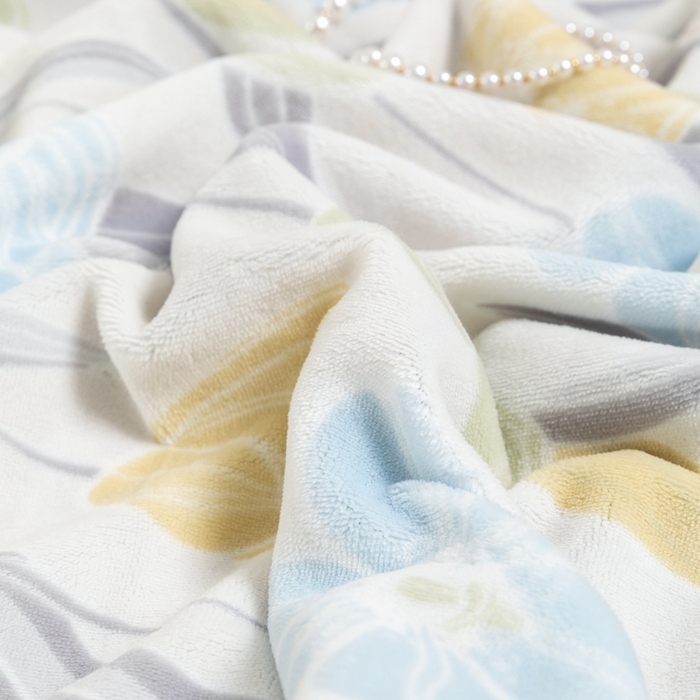 91家纺网 家纺一手货源 找家纺 宜家坊 2024新款加厚保暖印花牛奶绒四件套 郁香轻语-奶绿