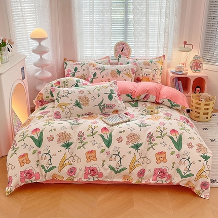 91家纺网 家纺一手货源 找家纺 （总）世爵家纺 2025新款亲肤印花磨毛四件套