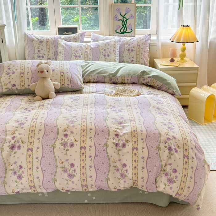 91家纺网 家纺一手货源 找家纺 （总）曼之夏 2024新款全棉印花四件套