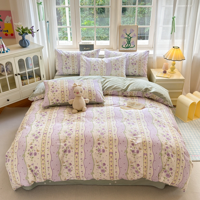 91家纺网 家纺一手货源 找家纺 （总）曼之夏 2024新款全棉印花四件套