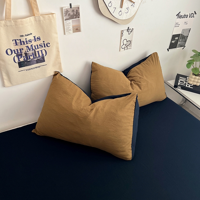 91家纺网 家纺一手货源 找家纺 优佳优品 2024新款ins风超柔褶皱亲肤磨毛水洗棉四件套 玛瑙洛克