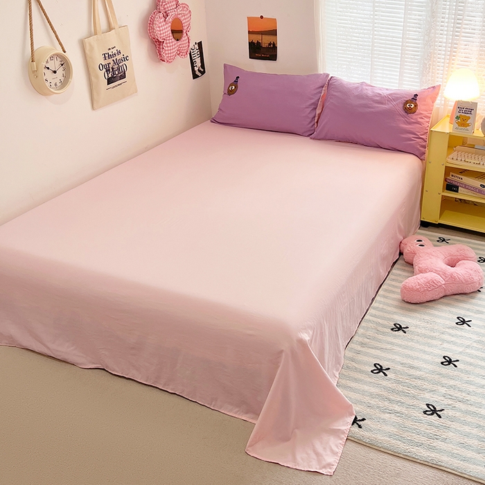 91家纺网 家纺一手货源 找家纺 优佳优品 2024新款水洗棉毛巾绣四件套（可提供买家秀） 紫色曲奇