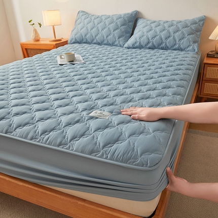 91家纺网 家纺一手货源 找家纺 （总）曼陀罗 2025新款A类原棉新疆棉花床笠-竹叶格